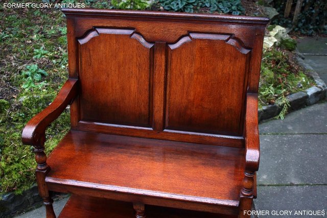 Image 78 of A TITCHMARSH AND GOODWIN TAVERN SEAT HALL SETTLE BENCH PEW