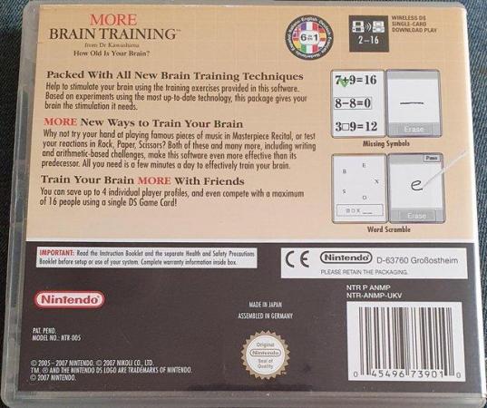 Image 1 of Nintendo DS More Brain Training from Dr Kawashima