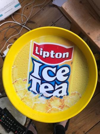 Image 2 of New Round  Lipton Ice Tea Tray collectable rare fined