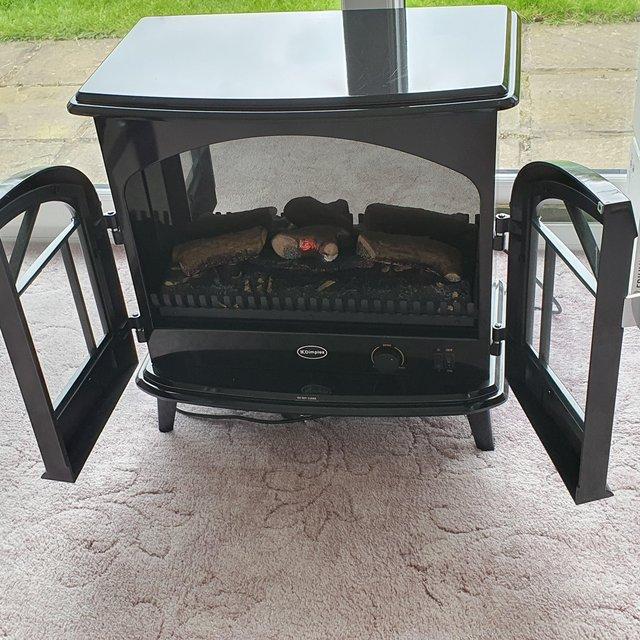 Preview of the first image of Dimplex Stockbridge freestanding cast iron stove fire.