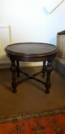 Image 1 of early 20thC solid wooden Scottish table