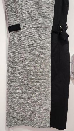 Image 12 of New Phase Eight Charlotte Colour Block Dress Grey Marl 12