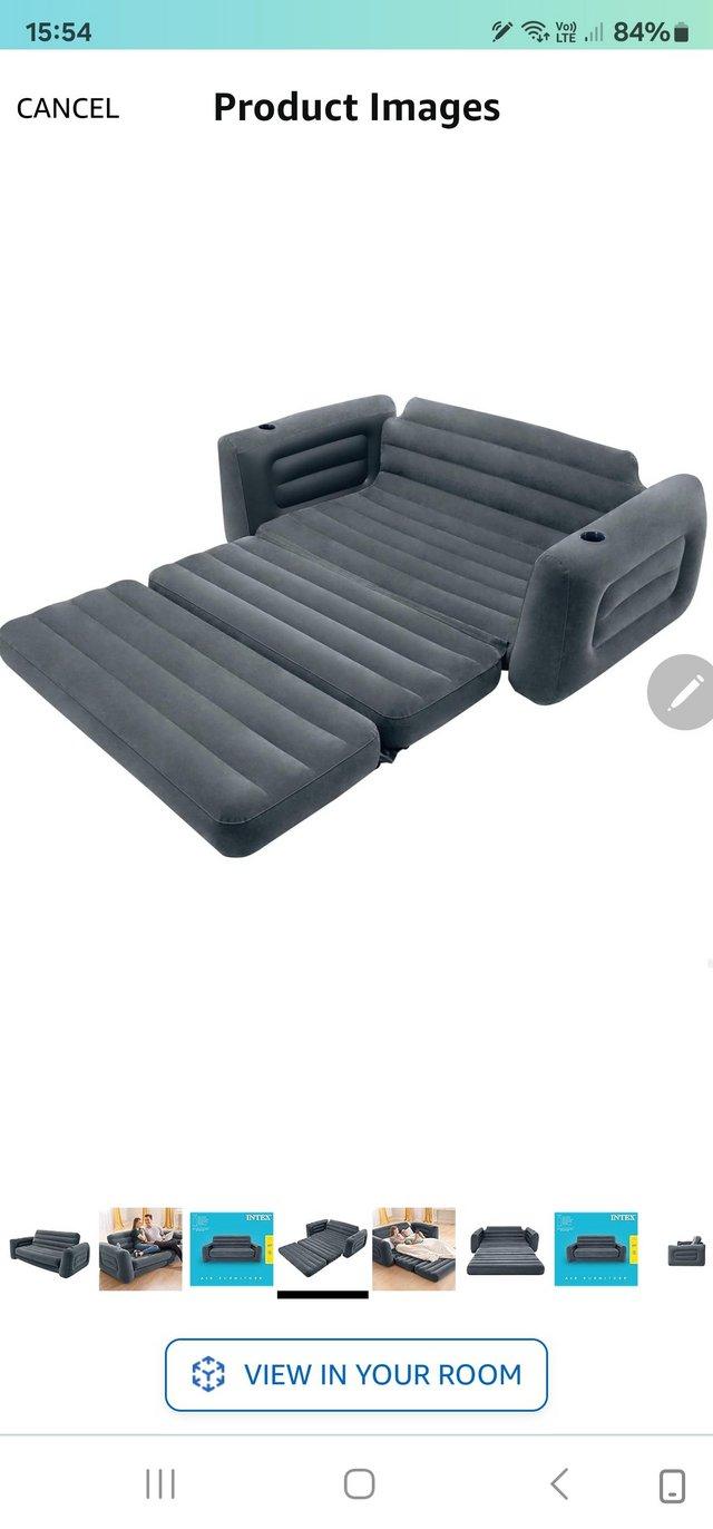 Preview of the first image of Blow up bed settee for awning or tent or home.