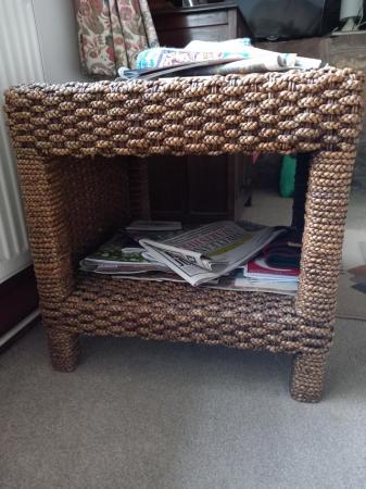 Image 1 of Brown Wicker Coffee Table