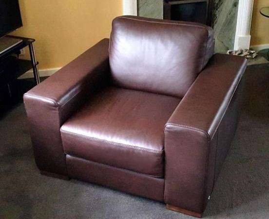 Image 1 of Leather Armchair, Natuzzi luxury brand, top condition,