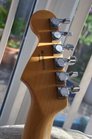 Image 4 of Fender American Strat Deluxe - Sunset + Abalone Scratchplate