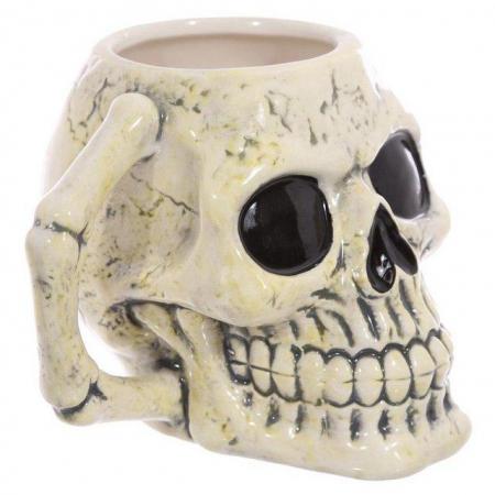 Image 2 of Ceramic Shaped Head Mug - Ancient Skull.  Free uk postage