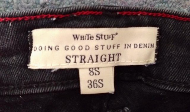 Image 2 of White Stuff Brooke Straight Jean Size 8/S | Black Denim
