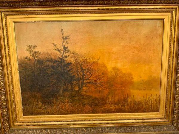 Image 2 of Oil on Canvas framed Victorian