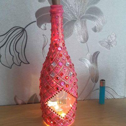 Image 2 of HAND CRAFTED BOTTLE WITH LIGHTS