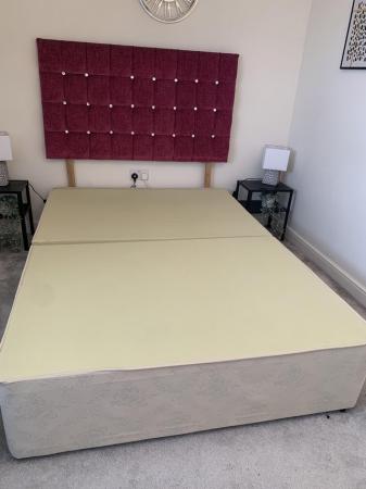 Image 1 of Double Divan Bed Base x 2 drawers & Head Rest. No matress