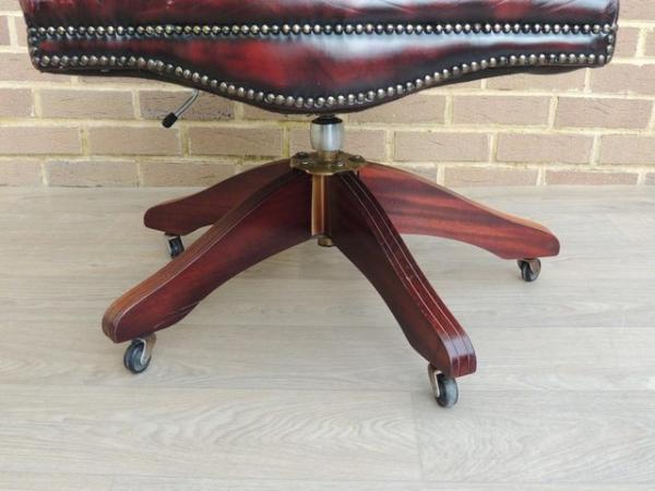 Image 9 of Vintage Ox Blood Captains Chesterfield Chair (UK Delivery)