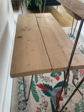 Image 3 of Perfect condition solid wood dining table and bench for sale