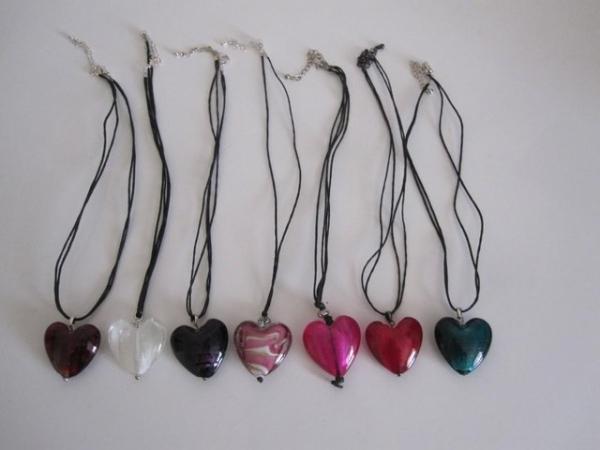 Image 2 of Heart necklaces assortment of colours