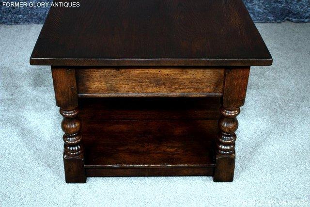 Image 29 of A TITCHMARSH & GOODWIN STYLE OAK TWO DRAWER COFFEE TEA TABLE