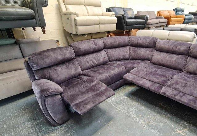 Image 12 of Radley Decent charcoal fabric electric recliner corner sofa