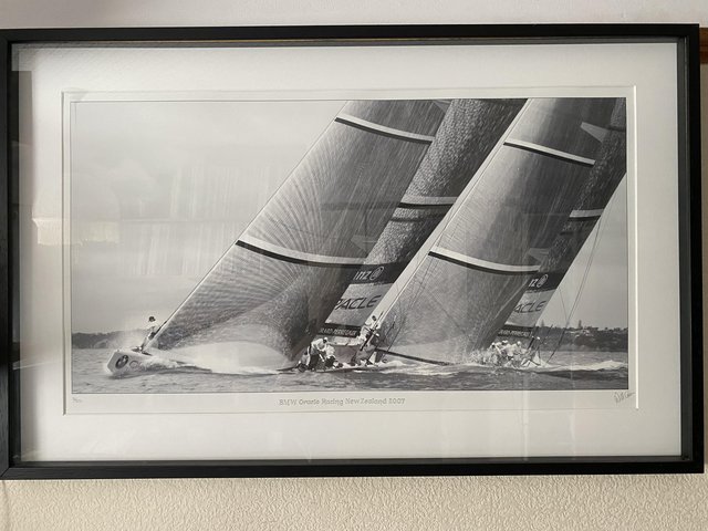 Preview of the first image of Framed photo - BMW Oracle by Will Calver 12/500.