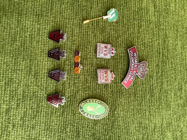 Preview of the first image of 10 Vintage WRVS and WI Badges.
