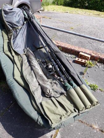 Image 1 of Carp fishing rods , reels and rod bag .