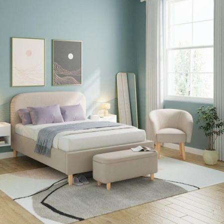 Image 1 of Florence boucle ottoman storage bed