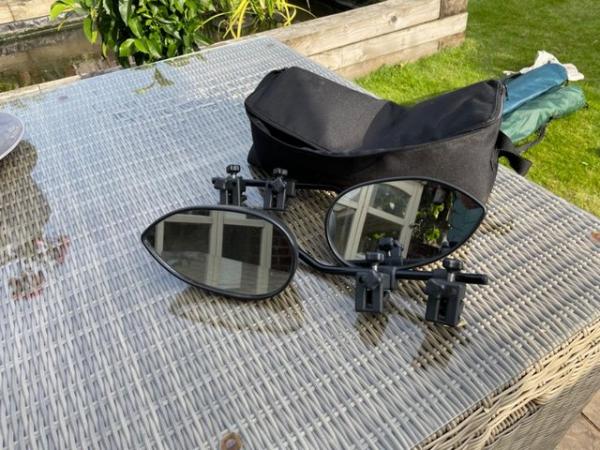 Image 1 of Caravan towing mirrors complete with padded carry bag