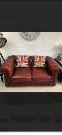 Image 4 of 2 seater SAXON Chesterfield sofa. 3 seater available.