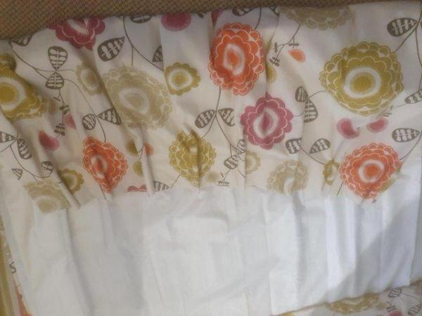 Image 5 of Two pairs handmade flower patterned curtains