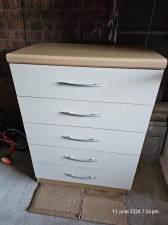 Image 2 of 5 drawers chest unit, good condition
