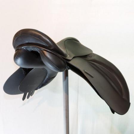 Image 2 of Childs 16" Leather Saddle Black Wide Fitting
