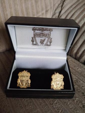 Image 1 of Liverpool FC gold plated cufflinks