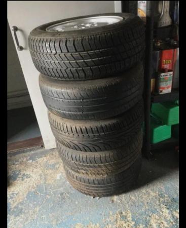Image 1 of Five BMW 15” Alloy Wheels Good Condition