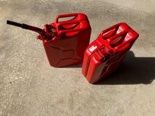 Image 1 of X2 20 litre Jerry/Fuel Cans