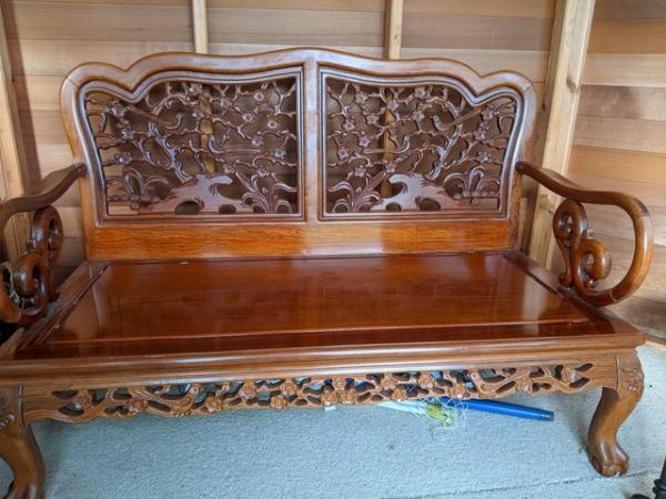 Image 1 of Oriental 2 seater sofa and chair