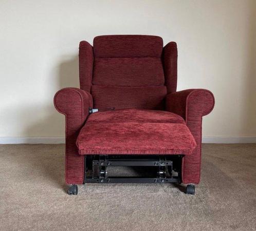 Image 10 of LUXURY ELECTRIC RISER RECLINER RED WINE CHAIR ~ CAN DELIVER
