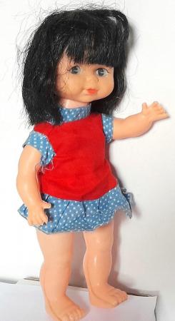 Image 4 of CHRISSIE ** CHEEKY DOLL - RED and BLUE DRESS 22 cm GOOD