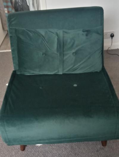 Preview of the first image of Single Sofa Bed - Green.