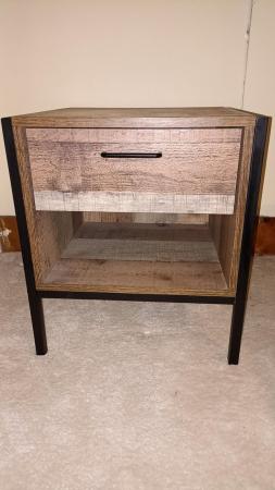 Image 1 of 2 x Urban Rustic 1 Drawer Bedside Table