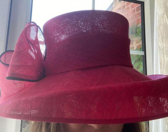 Image 3 of Beautiful Cerise /Dark Pink Hat for sale