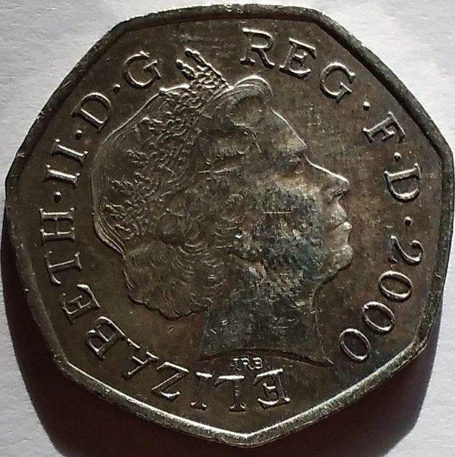 Preview of the first image of Libraries 50p Coin in very good condition.