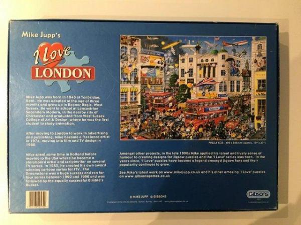Image 1 of Gibson 1000 piece jigsaw titled I Love London.
