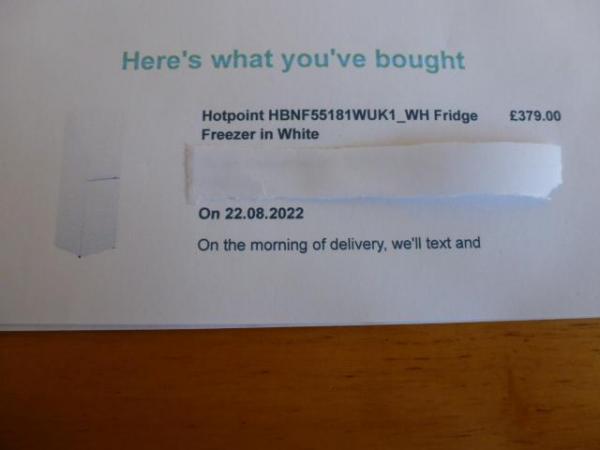Image 2 of Hotpoint 50/50 Fridge Freezer Frost Free - As New Condition