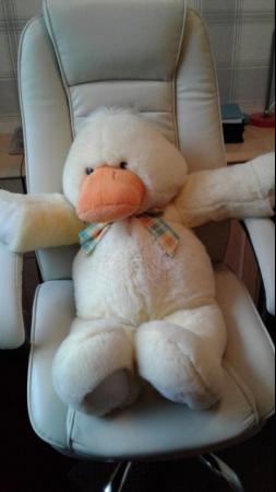 Image 1 of Lovely soft yellow duck, 30" tall but lightweight