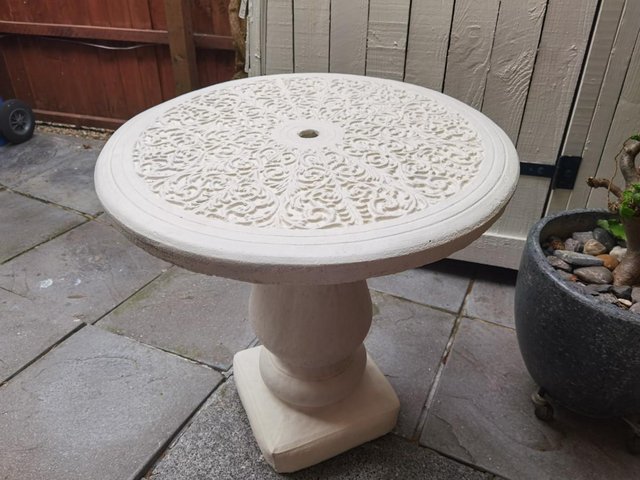 Preview of the first image of concrete cast patio table hand made..