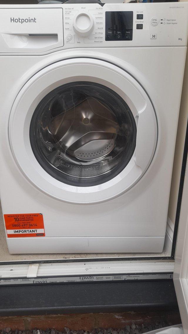 Preview of the first image of Hotpoint washing machine 8kg 1400 spin.