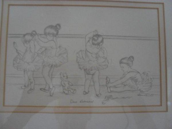Image 3 of A pair of sketch drawings of Little ballet dancers