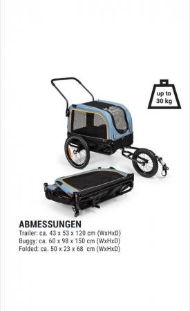 Image 2 of 2 in 1 Dog buggy, can be pushed or attached to a bike.
