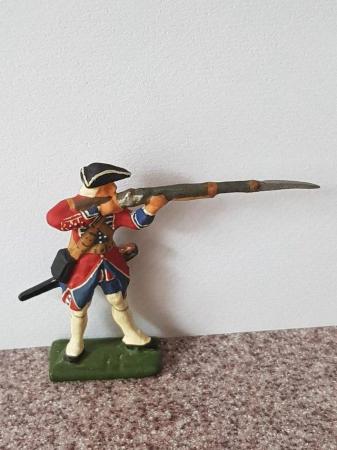 Image 1 of English Musketeer Lead Soldier c 1800’s