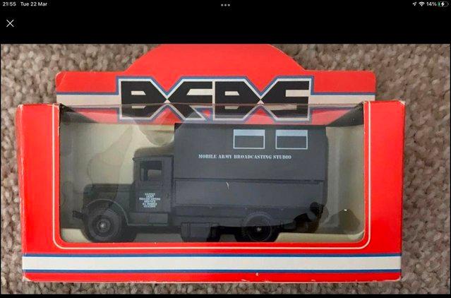 Preview of the first image of Collectors corgi model BFPS Broadcasting van.