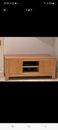 Image 1 of Oak TV cabinet, excellent condition