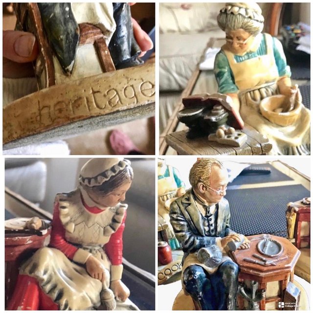 Preview of the first image of 3 Rare Vintage Staffordshire Household Figures 1960's.